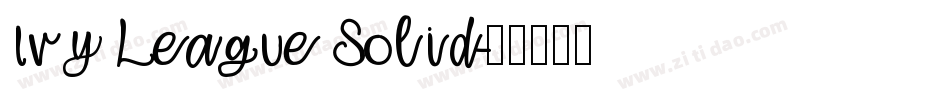 Ivy League Solid字体转换